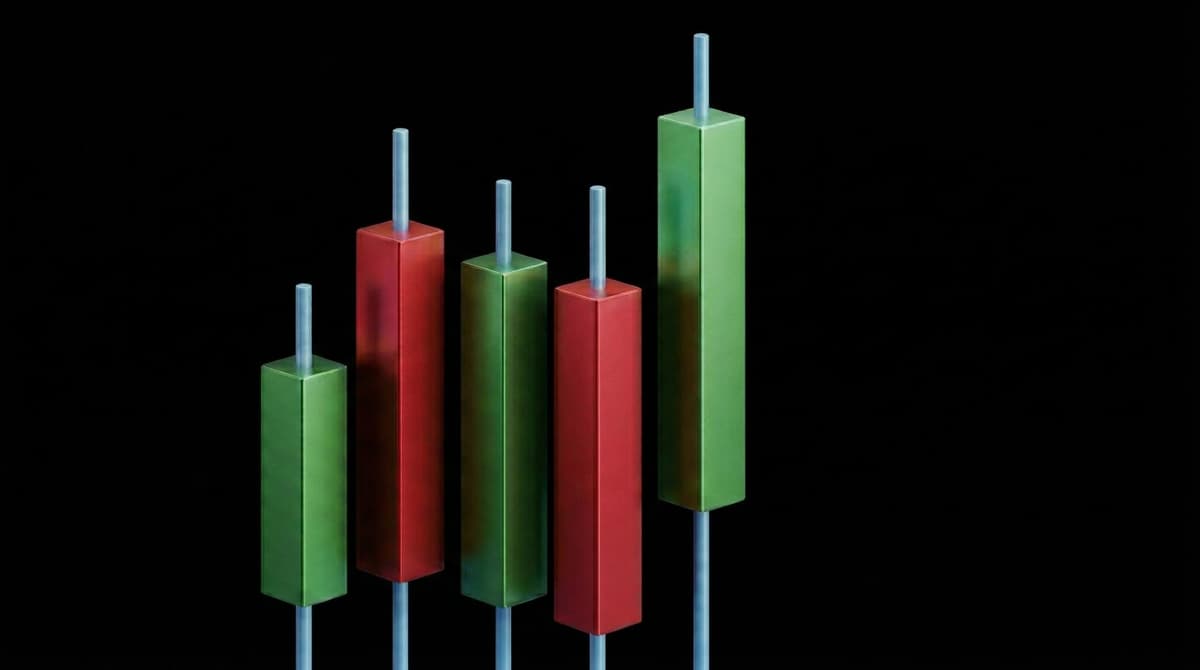 3D candlestick chart